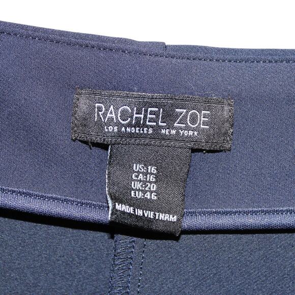 Rachel Zoe Navy Blue Flare Trousers Ankle Length Size 16 - Picture 7 of 7